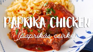 Chicken Paprikash Paprika Chicken [upl. by Aihsekyw]