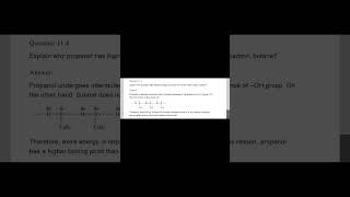 propanol has higher boiling point than hydrocarbon butane chemistryshorts chemistry [upl. by Luciana]