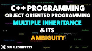 Multiple Inheritance in C with Ambiguity amp Resolution  C programming for Beginners [upl. by Yzmar322]