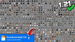 Best 🔥 Furniture Mod Minecraft Pe 121  800 Furniture Blocks [upl. by Higley]