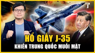 PHƠI BÀY BÍ ẨN J35 TRUNG QUỐC SẢN PHẨM ĐẠO NHÁI RẺ TIỀN VŨ KHÍ MỸ [upl. by Airetnohs]