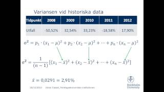 Varians med historiska data [upl. by Celka]