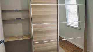 IKEA Wardrobe doors  PAX Sliding with AULIMEHAMN panels [upl. by Garda]