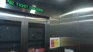 Bedok Reservoir MRT Station Singapore  Otis Gen2 Traction Elevator Downtown MRT Line [upl. by Cinom855]