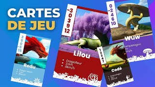 Comment créer des cartes pour un jeu de société avec Canva [upl. by Swanhilda]