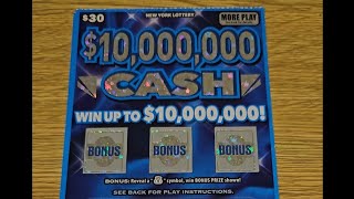 Worst Lottery Ticket Ever 10000000 Cash NYC NY Lottery Scratch Off Tickets [upl. by Poree]