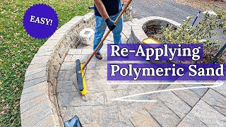 Easy Maintenance For Your Paver Walkway or Patio  Reapplying Polymeric Sand [upl. by Enair651]