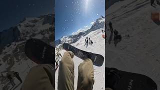 Flying with good vibes 💫💫 snowboarding ski freeride skiing mountains snowboard [upl. by Medeah]