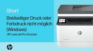 Beidseitiger Druck oder Farbdruck nicht möglich Windows  HP LaserJet ProDrucker  HP Support [upl. by Haldas]