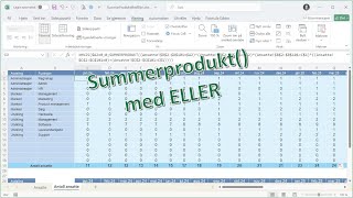 Excel på norsk Summerprodukt med ELLER [upl. by Deutsch]