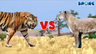 Ngandong Tiger vs American Lion  Prehistoric Beast Deathmatch S1E3  SPORE [upl. by Leamse]