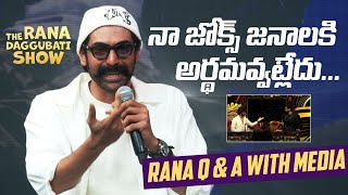 Rana Daggubati Q amp A With Media  Rana Hilarious Interaction With Media  Manastars [upl. by Brandise]