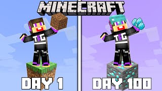 Surviving 100 Days in Minecraft One Block [upl. by Robbyn]