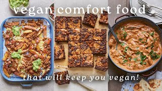 VEGAN COMFORT FOOD THAT WILL KEEP YOU VEGAN 🌱🍫🍟 [upl. by Tuesday]