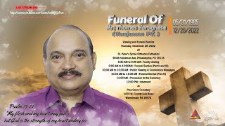 FUNERAL Of Mr Thomas Varghese [upl. by Anayik]