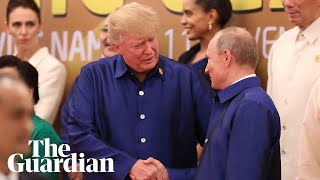 Donald Trump and Vladimir Putin shake hands at Apec [upl. by Mariejeanne]