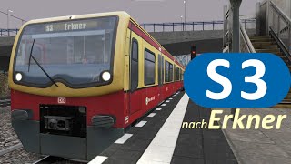 Train Simulator  SBahn Berlin  S3 nach Erkner von Ostkreuz  BR481  durch den Regen [upl. by Inaluahek]