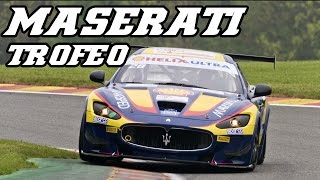 Maserati GranTurismo MC Trofeo with huge revs and on track at Spa 2014 [upl. by Aneis]