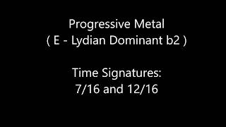 E Lydian Dominant b2 Progressive Metal Riff amp Backing Track Liquid Tension ExperimentStyle [upl. by Imar981]