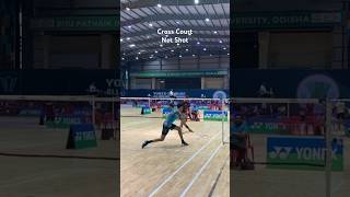 Cross Court Net Shot 🔥🔥 short youtubeshorts badminton [upl. by Elspet]