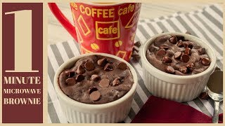 1 Minute Microwave Brownie Recipe  Quick and easy brownie  Chocolate Brownie [upl. by Ennazor]