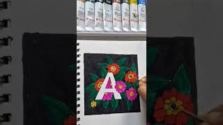 Letter amp Flowers drawing [upl. by Ney]