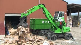 SENNEBOGEN  Recycling 818 Mobile Material Handler with sorting grab [upl. by Phelia]