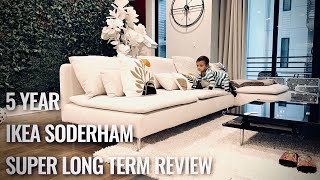 IKEA Söderhamn Sofa Review 5 YEAR SUPER LONG TERM [upl. by Nerek]