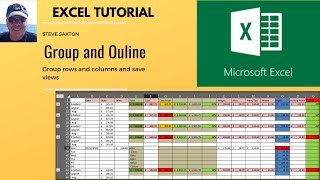 How to use group and outline in Microsoft Excel Group rows and columns and save views [upl. by Louisette25]