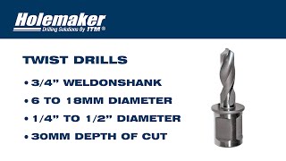 Holemaker Twist Drills  Weldon Shank [upl. by Leasim773]