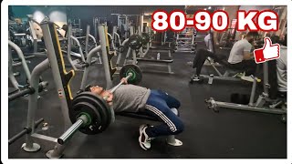 8090KG PAUSED BENCH PRESS FOR REPS [upl. by Ayanal]