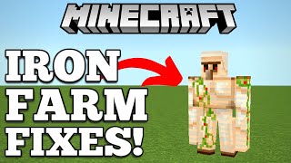 How To FIX Your Iron Farm  Minecraft Iron Farms [upl. by Tartan]