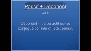 Latin Conjugaison  passif et déponent [upl. by Dlareg]