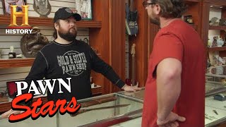 Pawn Stars Chumlee and Corey Bet on the Price of a Knife Season 16  History [upl. by Ahsekyw437]