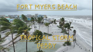 Hurricane Debby Fort Myers Beach Live Cam 🌀 2024 [upl. by Wein]