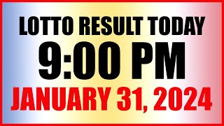 Lotto Result Today 9pm Draw January 31 2024 Swertres Ez2 Pcso [upl. by Kilgore]