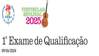 1 Exame de Qualificação UERJ 2025 O que achei da prova [upl. by Tootsie939]