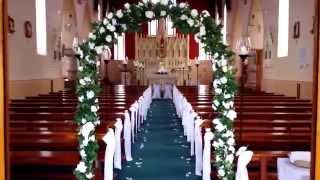 Elegant Church decor HIRE wwwweddingdecorationsmozellocom [upl. by Yhtuv]