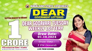 LOTTERY SAMBAD DEAR 1 PM 01102024 NAGALAND LOTTERY LIVE DEAR LOTTERY LIVE LOTTERY SAMBAD [upl. by Eisle]