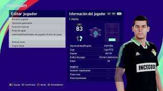 Antonio Toni Prats Cervera  PES Clasico Face Bodyamp Stats [upl. by Reiser]