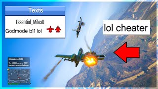 Trolling The STUPIDEST Jet Griefer Thinks Using God Mode GTA Online [upl. by Rehptsirhc]