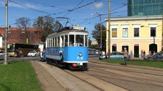 Парад трамваев в Таллине  Tram parade in Tallinn [upl. by Airdnek]