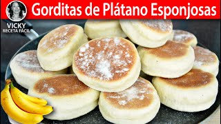 Gorditas de Plátano Esponjosas  VickyRecetaFacil [upl. by Alioz772]