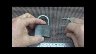 94 Yale 50mm Padlock SPPd  First Lock I Ever Picked And Got a Beating For [upl. by Ahtilat]