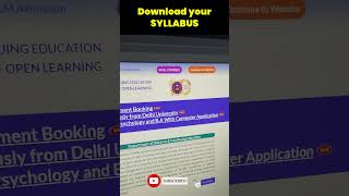 How to download syllabus of DU SOL  Bcom BA BBA syllabus download  DU SOL SYLLABUS  DU SOL [upl. by Garett]