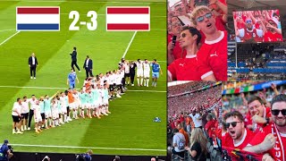 🇦🇹 Austria Players amp Fans Crazy Celebrations After Reaching Round of 16 😍  Netherlands  Reactions [upl. by Anna-Diana316]