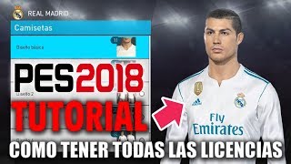 PES 2018 TUTORIAL  COMO PONER LAS LICENCIAS para PS4 201718 Real Madrid Juventus Chelsea [upl. by Nassah]