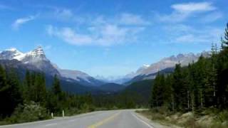 Icefields Parkway 1 of 3 Northbound Lake Louise to Sask River Drivelapse TakeMyTripcom [upl. by Ahsehyt542]