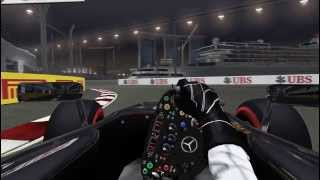 2013 CODEMASTERS FORMULA 1 SINGAPORE PRACTICE COCKPIT VIEW [upl. by Griseldis]