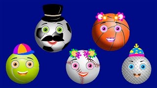 Sports Balls Finger Family Songs for Kids  Nursery Rhymes for Children [upl. by Brittney]